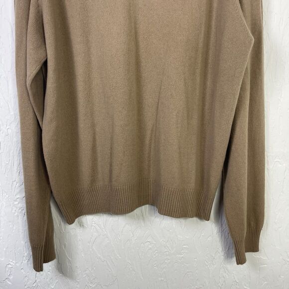 NWT Vintage George Men's Large Cashmere Sweater Long Sleeve Coffee Brown READ T - Picture 9 of 11